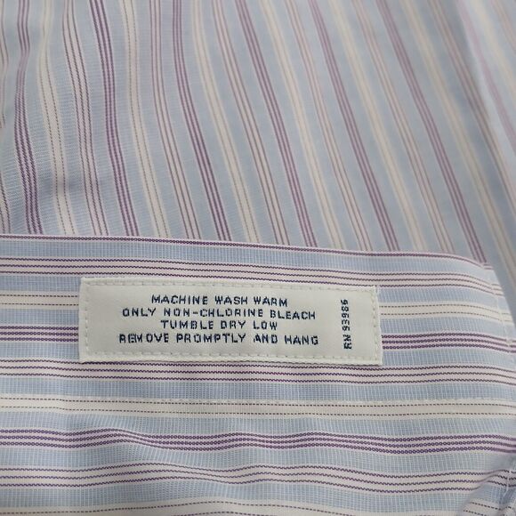 Brooks Brothers Men 35 16.5 Classic Striped Non Iron Button Up Dress Shirt - Picture 6 of 10